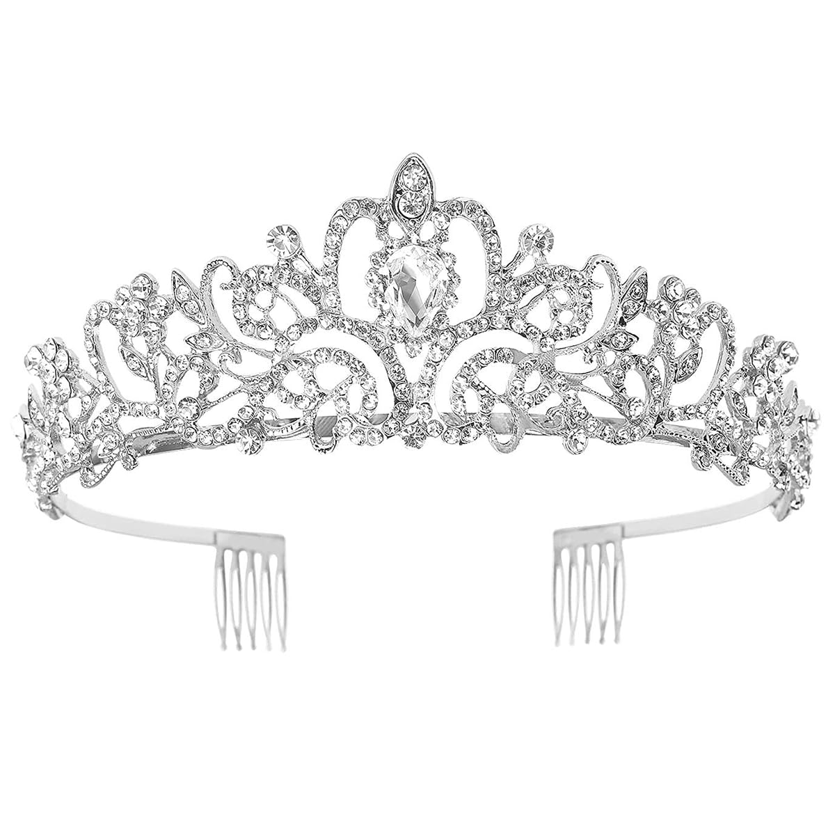 Tiara Crown for Women, Headband Hair Accessories for Birthday Wedding Party Costume Pink