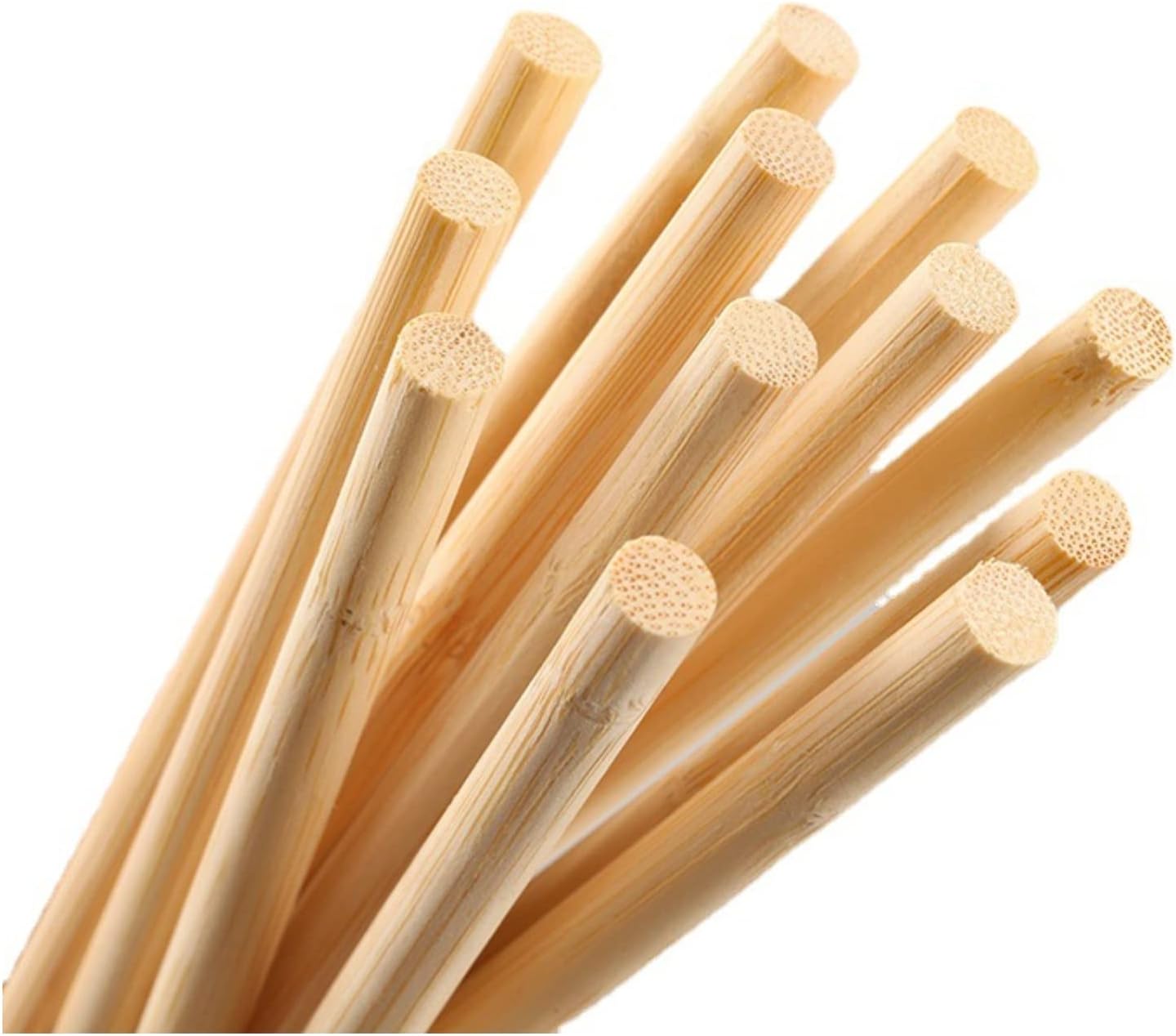 HOPELF 25PCS Wooden Dowel Rods - 1/4 x 6 Inch Bamboo Sticks - for Crafts, Cake Dowels and DIY Projects