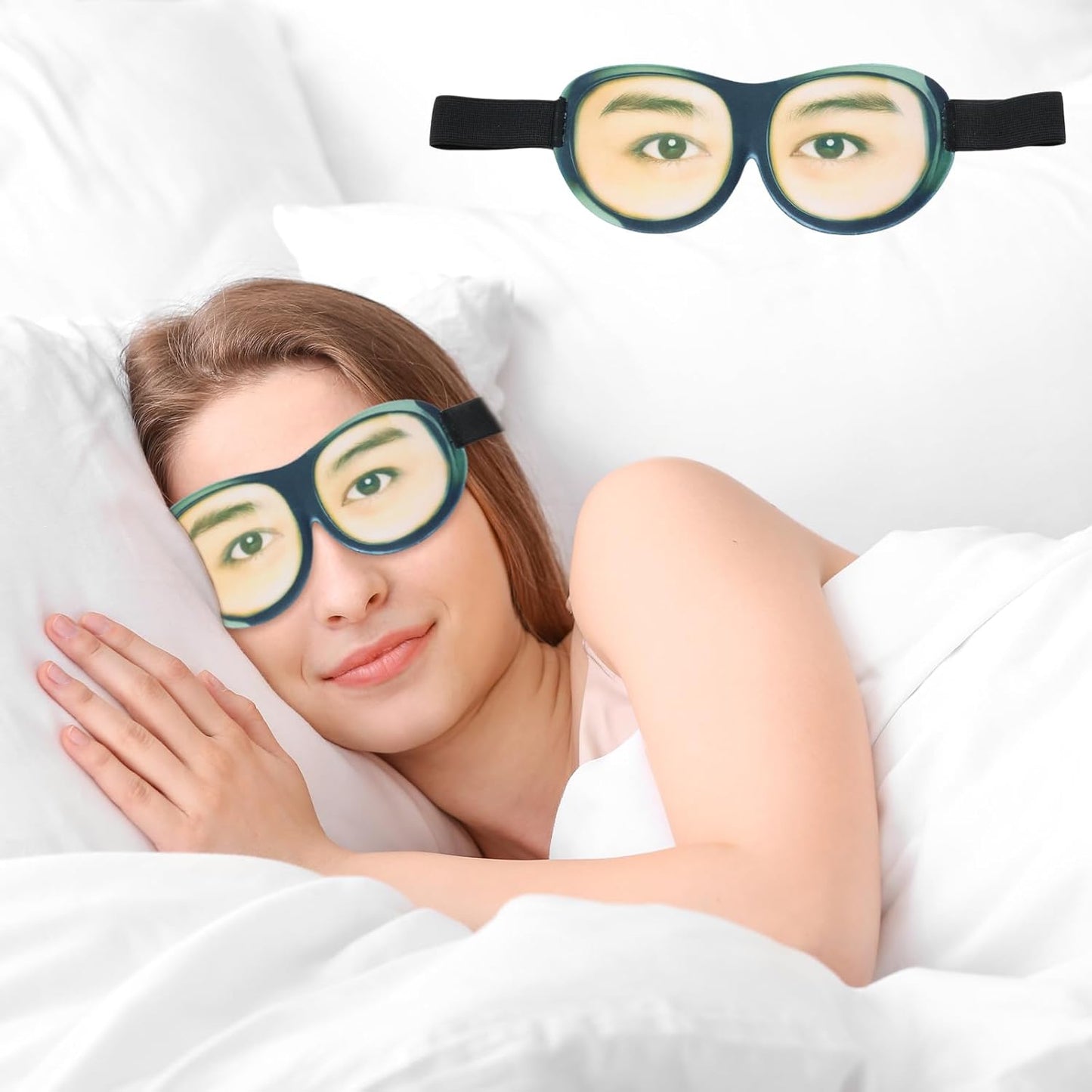 Honbay 3D Funny Eyeshade Soft Sleep Eye Mask with Adjustable Head Strap for Travel, Game, Party, Rest, Sleeping, etc (for Man)