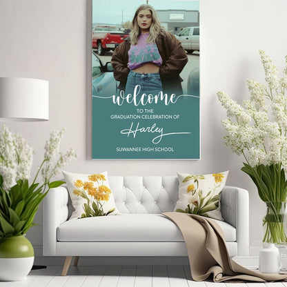 Graduation Party Welcome Sign, Photo Graduation Poster, Graduation Decorations, Grad Party Sign, Grad Welcome Sign, Graduation gift for best friend, Graduation gift for daughter, sister, brother - 1