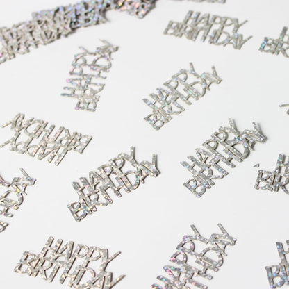 Pink Happy Birthday Confetti - Girl Birthday Party Decorations - Light Pink Glitter Scatters for Baby Girl Party Table Decor Supplies - 100PC