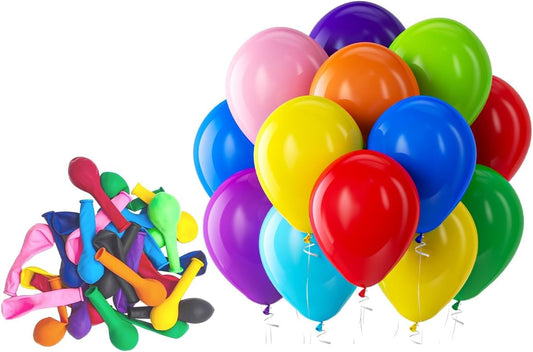 Bezente Rainbow Multicolor Confetti Latex Balloons - 60 Pack 12 inch Helium Colorful Confetti Balloons for Birthday Bridal Shower Wedding Party Decorations - Colors B
