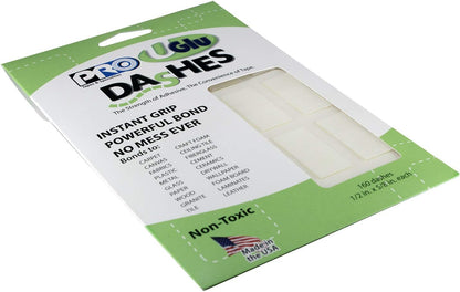 PRO Tapes & Specialties 306UGLU600 UGlu Dash Sheets, 1/2 in. x 5/8 in. dashes / 160 dashes per Pack, Clear