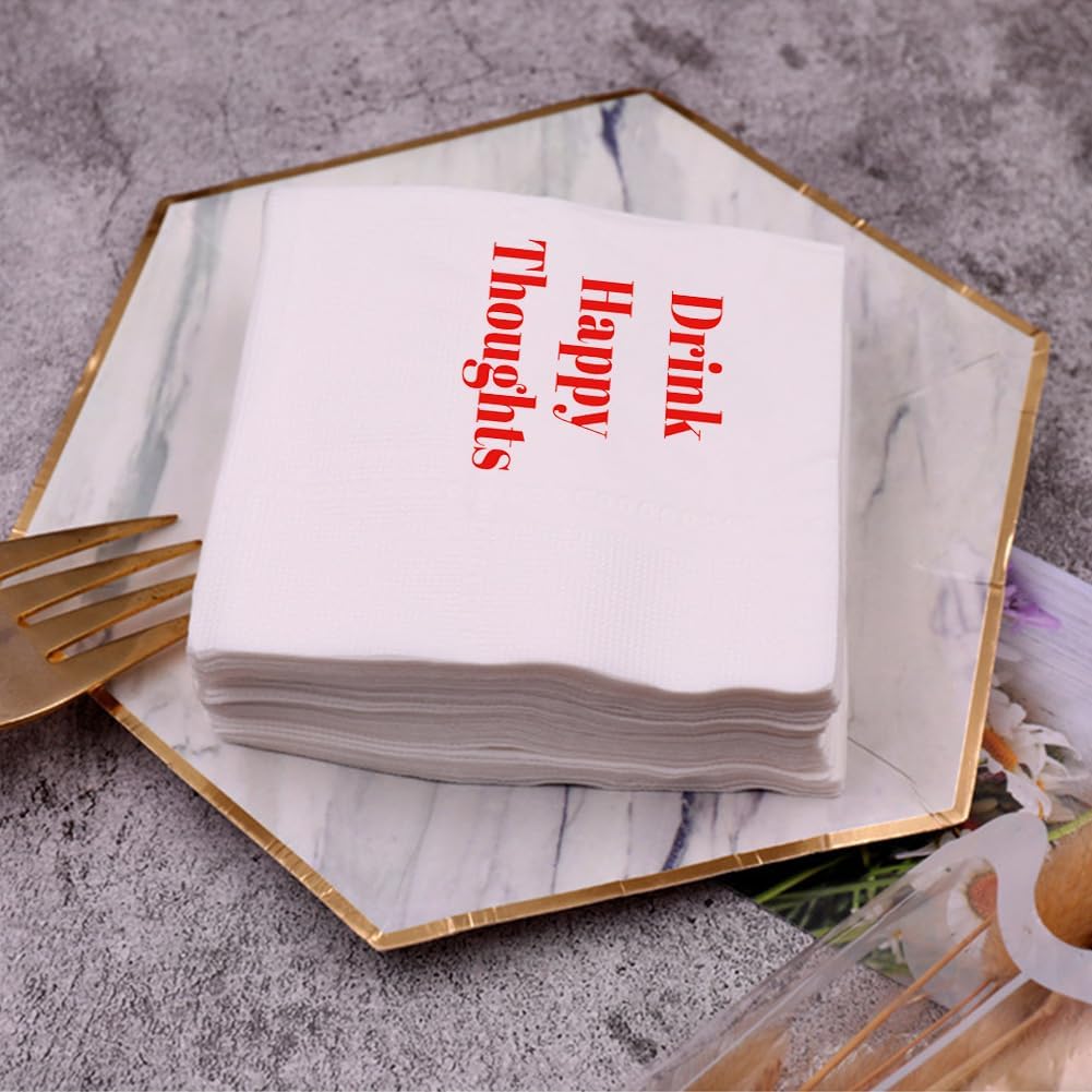 Funny Cocktail Napkins 100Pcs Funny Quotes Saying Disposable Paper Party Napkins 4.5 x 4.5 Two-ply (I Feel Sorry For People Who Don’t Know Us Napkins)