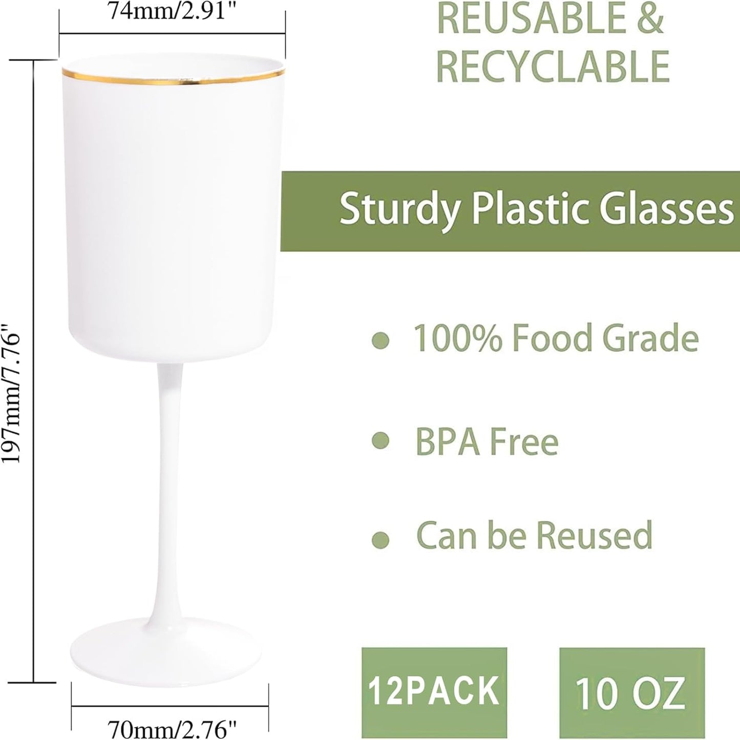 Ciaell 36 Pack Plastic Champagne Flutes - 6 Oz Disposable Champagne Glasses - Square Clear Plastic Toasting Glasses for Party Birthday Anniversary Wedding
