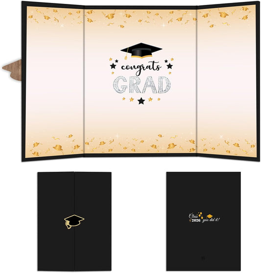 DYIRBIIY 18"X12" Graduation Signature Board - Class of 2026 - Grad Guest Book Alternative for College & High School Students, Congrats Graduate Gift, Party Favors & Decors(Blue) - A10