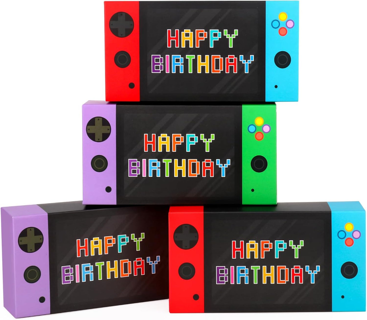 Video Game Party Decorations 16 Pack Video Game Party Favor Boxes Happy Birthday Game Paper Party Boxes for Kids Boys 8-12 Video Game Birthday Party Decorations Supplies Goodie Treat Candy Gift Bags