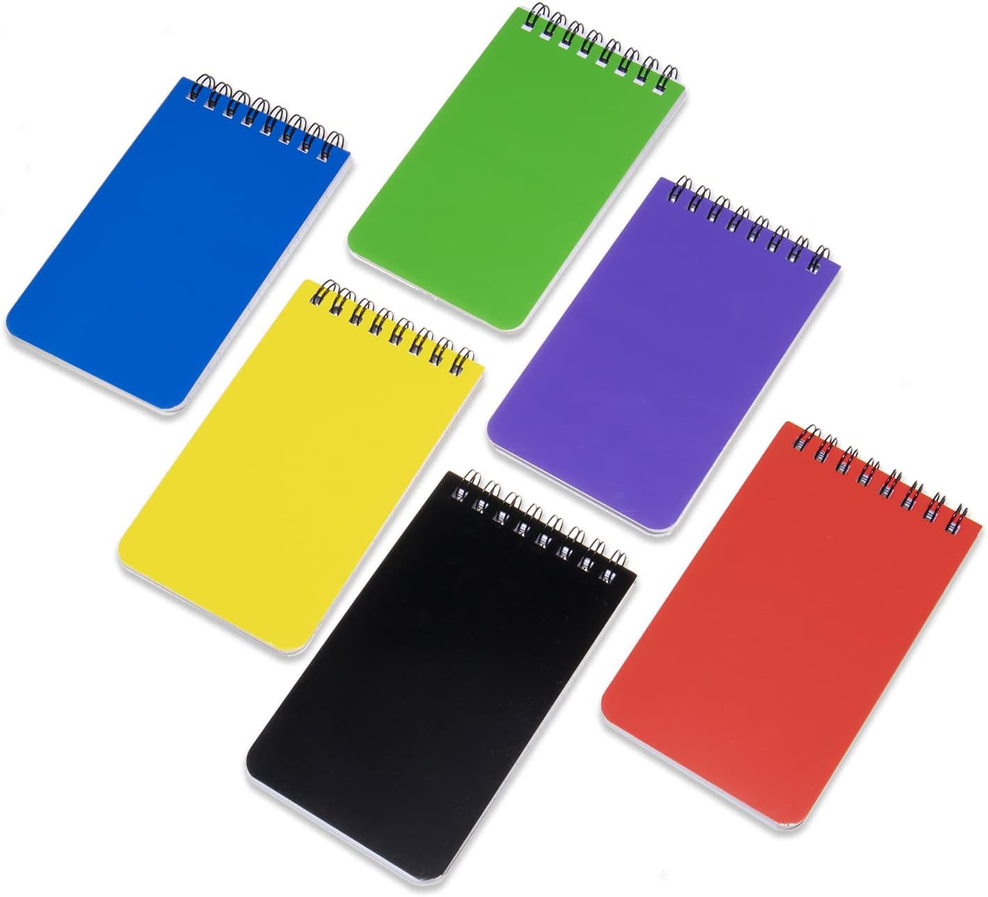 QiCheng 6pack Pocket Notebook Small Notepad Pocket Notepad Small Spiral Notebooks 3X5Inches (6)