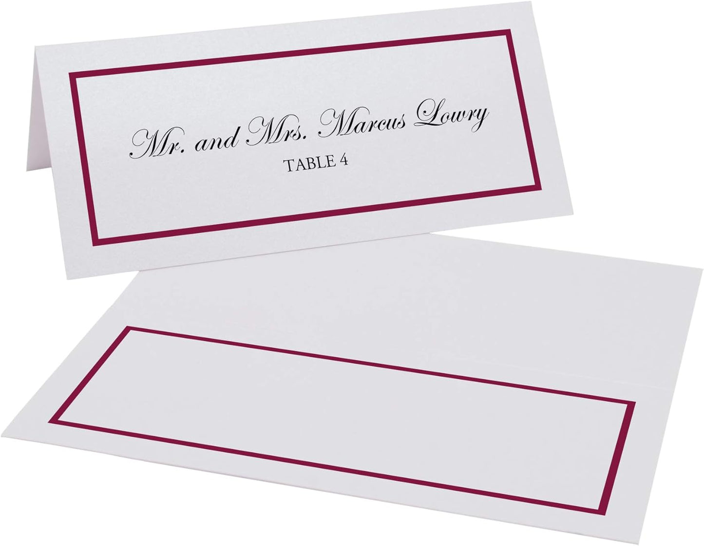 Single Line Border Printable Place Cards, Gold (Choose Color), Set of 60 (10 Sheets), Laser & Inkjet Printers - Wedding, Party, Dinner, and Special Events - Made in the USA