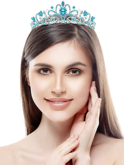 COCIDE Birthday Queen Sash & Rhinestone Tiara Set Gold Happy Birthday Crowns for Women Party Decoration Kit Rhinestone Headband for Women Glitter Crystal Hair Accessories for Cake Topper