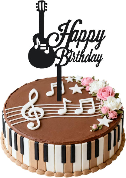 DIY Happy birthday Cake Topper Black Acrylic