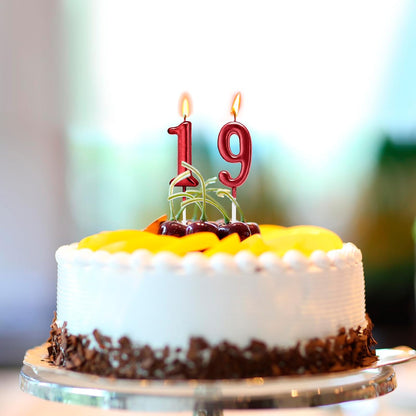 Beanlieve 10-Pieces Numeral Birthday Candles - Cake Numeral Candles Number 0-9 Glitter Cake Topper Decoration for Birthday,Wedding Anniversary,Party Celebration (Colourful)