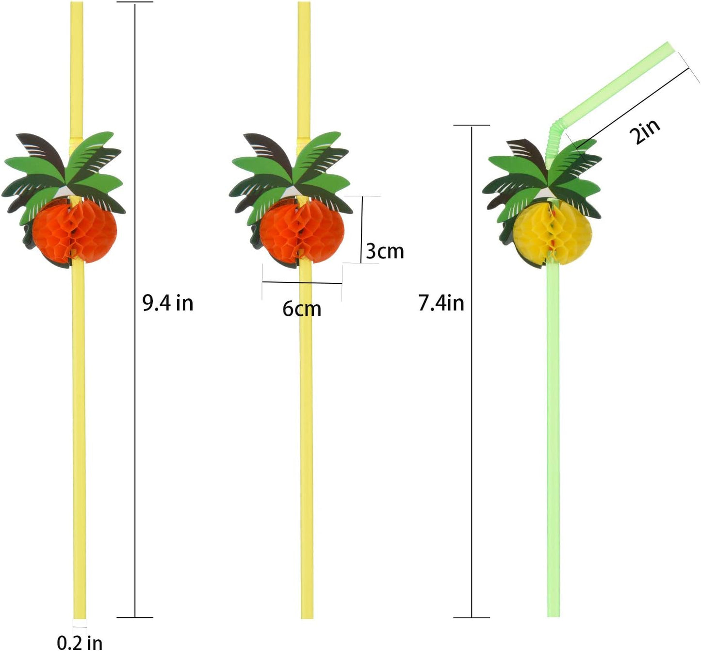 ALINK 50 Umbrella Parasol Drinking Straws, Hawaiian Beach Cocktail Luau Party Decorations Supplies