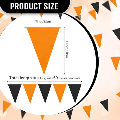 Tatuo 200 Feet Solid Pennant Banners Flags String Triangle Hanging DIY Bunting Flags Party Decorations for Grand Opening Party Banners for Kids Birthday, Shops (White)