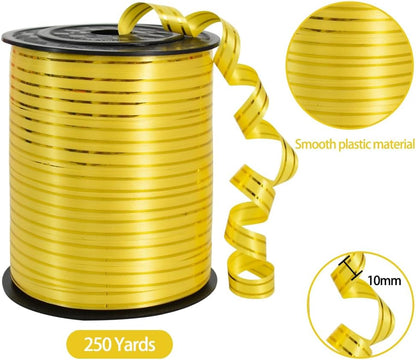 TONIFUL 500 Yards Curling Ribbon-Balloon Ribbon-Balloon String for Art&Craft Decor,Gift Wrapping,Ribbons and Bows for Christmas New Year Birthday Gifts (Silver)