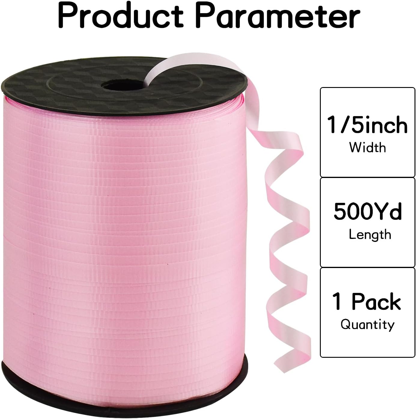 BEISHIDA 500 Yards Red Ribbon Crimped Curling, Balloon String Shiny Metallic Roll for Gift Wrapping Ribbon for Birthday Valentines Day Wedding Mother's Day Party Decorations