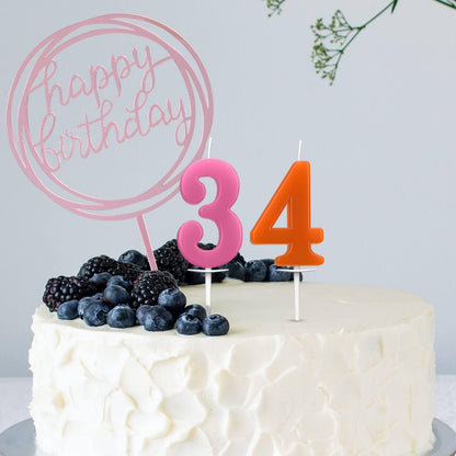 10-Piece Number Birthday Candles - Glitter Cake Toppers for Birthday & Wedding Parties