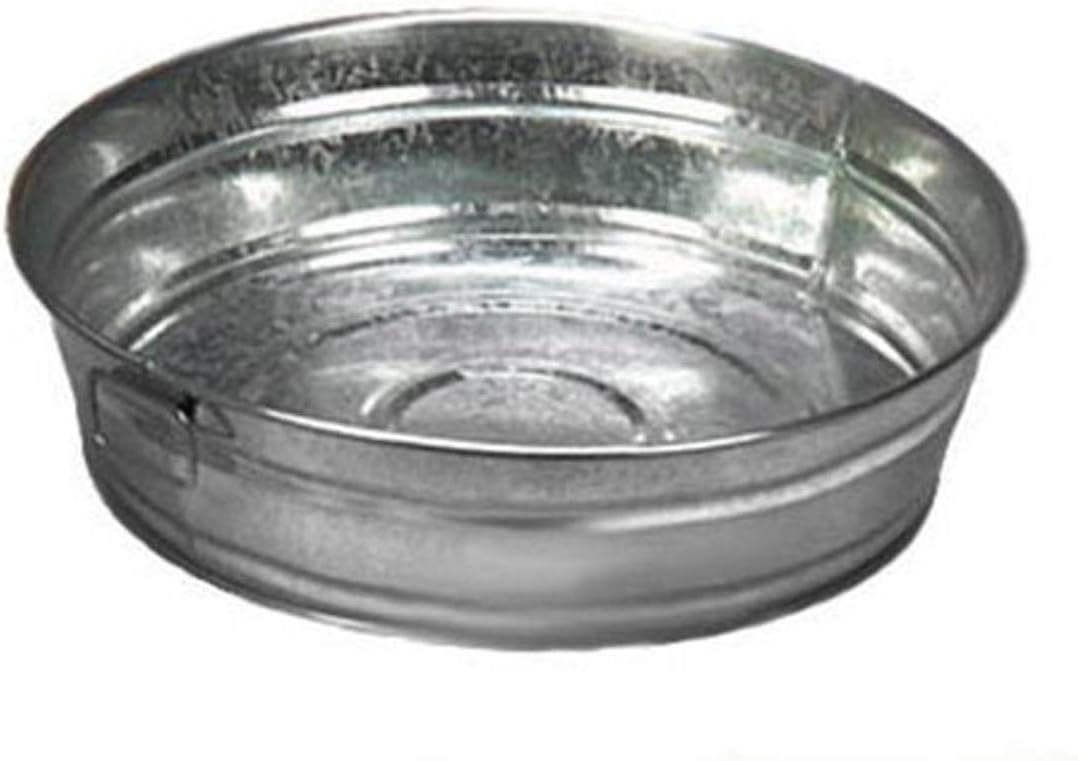 American Metalcraft MTUB63 Natural Galvanized Tub with Side Handle - 27 oz, 6-Inch