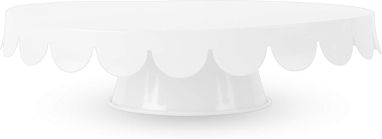 Twine Melamine Cake Stand, Cupcake Display Home Decor Food and Dessert Serving Accessory, 11.5 x 8 Inches, White, Set of 1