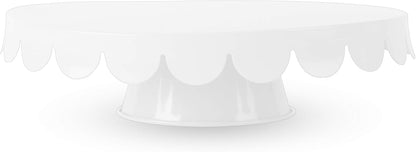 Twine Melamine Cake Stand, Cupcake Display Home Decor Food and Dessert Serving Accessory, 11.5 x 8 Inches, White, Set of 1