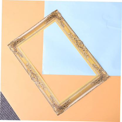 Holibanna Large Photo Booth Props 2pcs DIY Paper Picture Frame Cutouts Fun Photo Portable Booth Selfie Props Decorative Golden Handheld Prop for Memorable Moments Christmas