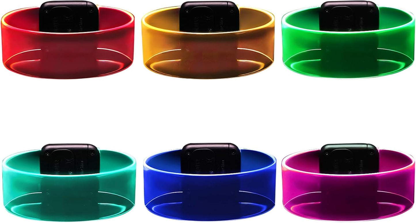 Yowivon Led Light Up Bracelets with Clasp, Glow in the Dark Party Supplies Neon Rave Accessories Cool Halloween Birthday Party Favors, 1 Pcs
