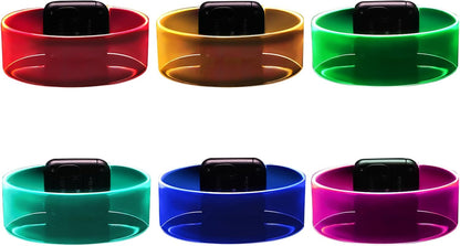 Yowivon Led Light Up Bracelets with Clasp, Glow in the Dark Party Supplies Neon Rave Accessories Cool Halloween Birthday Party Favors, 1 Pcs