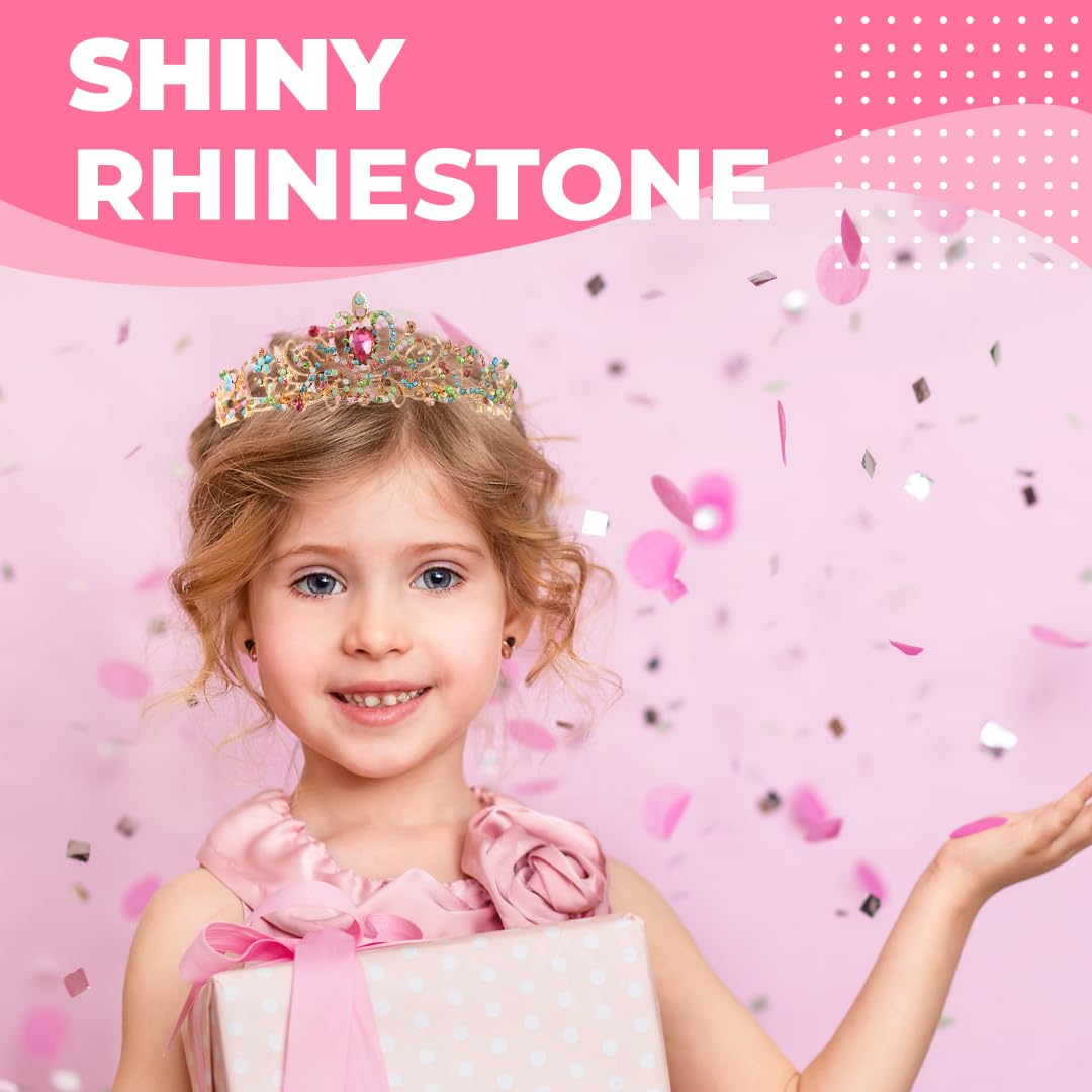Birthday Tiara Crown with Sash for Women, Headband Hair Accessories for Wedding Party Costume