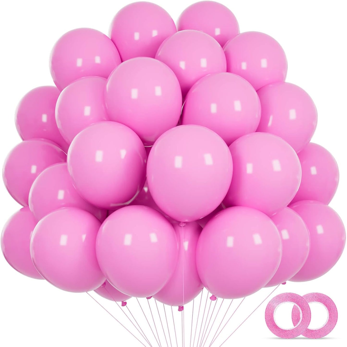 110pcs Black Balloon 12 inch, Black Latex Balloons for Birthday Party Baby Shower Wedding(with 2 Ribbons). - Colors B