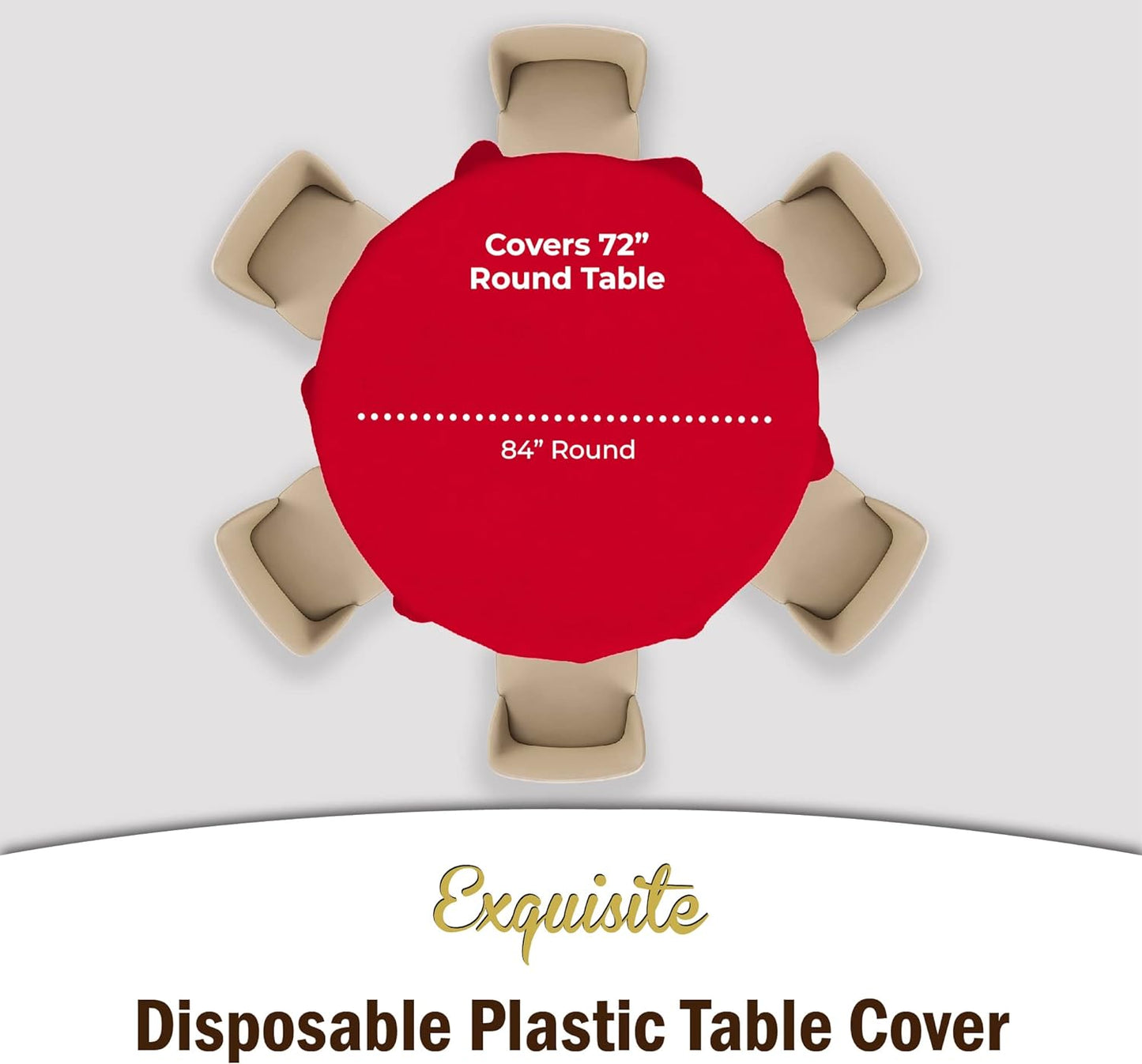 12-Pack Premium Plastic Tablecloth 54in. x 108in. Rectangle Table Cover - Dark Blue - Colors B