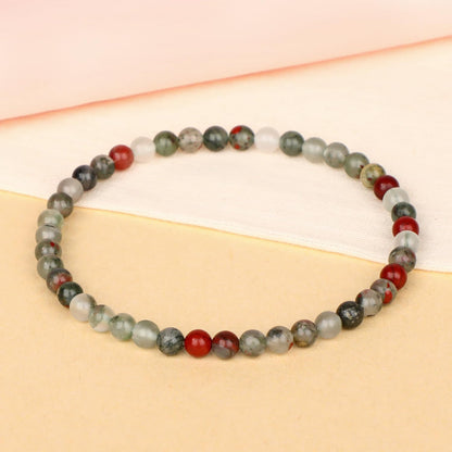 LPBeads Handmade Natural Gemstone Stretch Elastic Bracelet Healing Crystal Round Stone Beads Jewelry Gifts for Women Men