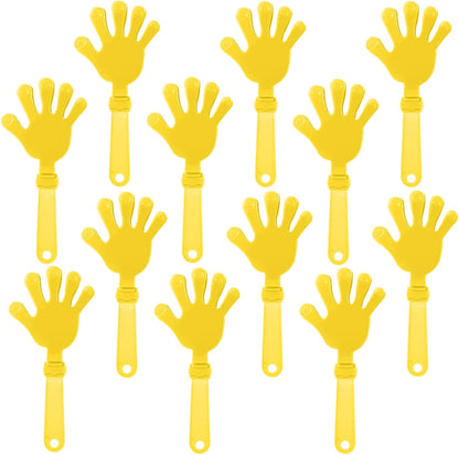 12 Pieces Black Hand Clappers 7.5 Inch Clappers Noisemakers Noise Makers Party Favors Plastic Party Clapper for Sporting Events Cheers Ball Dance Basketball Football Noisemakers（Black）