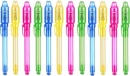 24 Pcs Magical Wizard School party favors |12 invisible ink pen and mini Notepads| Magical Wizard School party Goodie Bag Stuffers, Classroom Prizes, party supplies