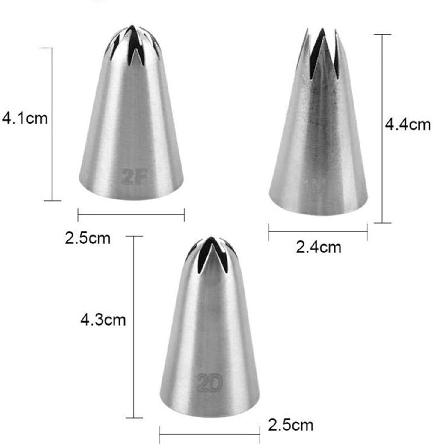 Piping Tips For Cake Decorating, Stainless Steel Icing Piping Nozzles For Pastry Fondant Decorating Tools (C)