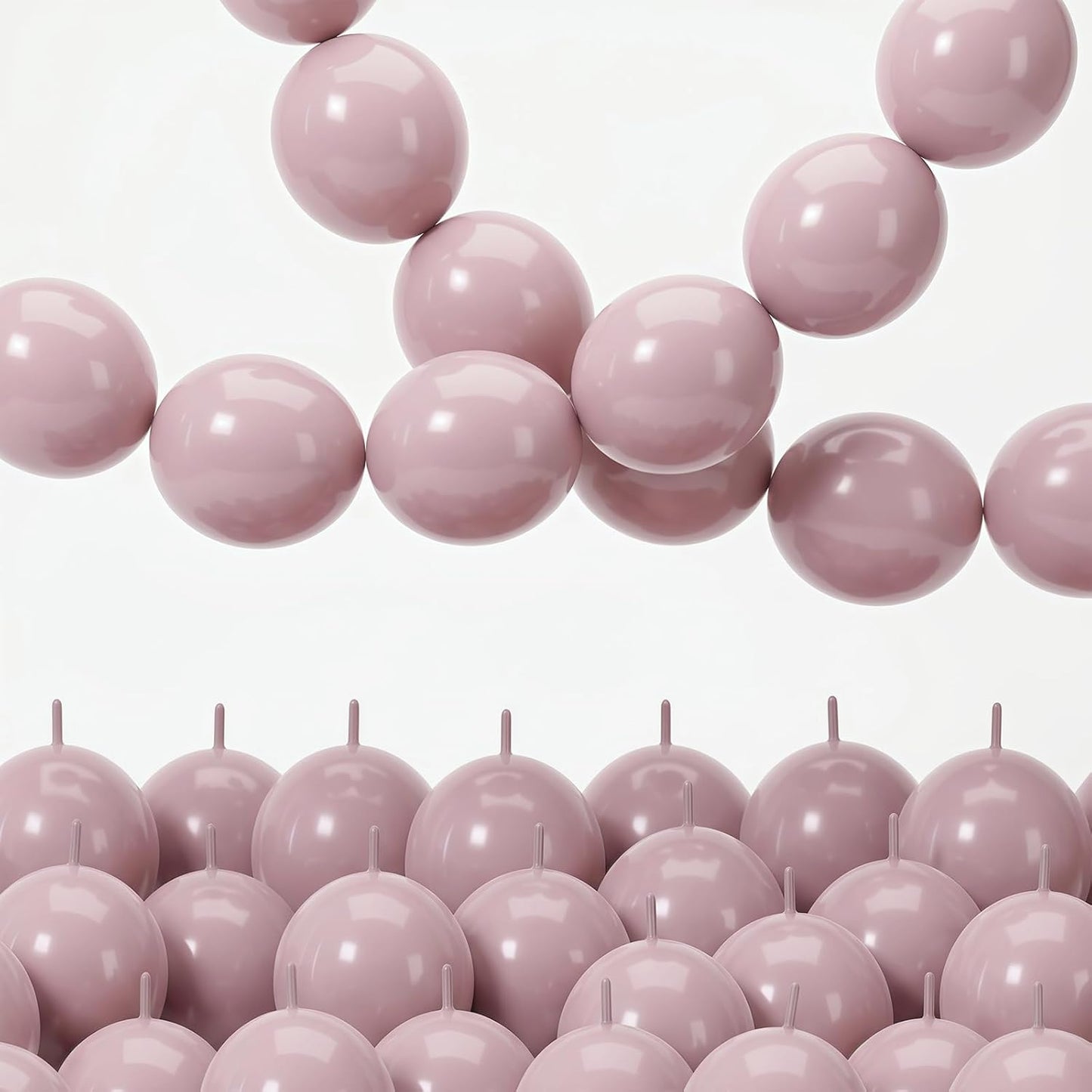 Gold Quick Link Balloons, 60PCS Linking for Balloon Wall Arch Chains, 6inch Linkable for Wedding Birthday Baby Shower Engagement Graduation Party Decorations