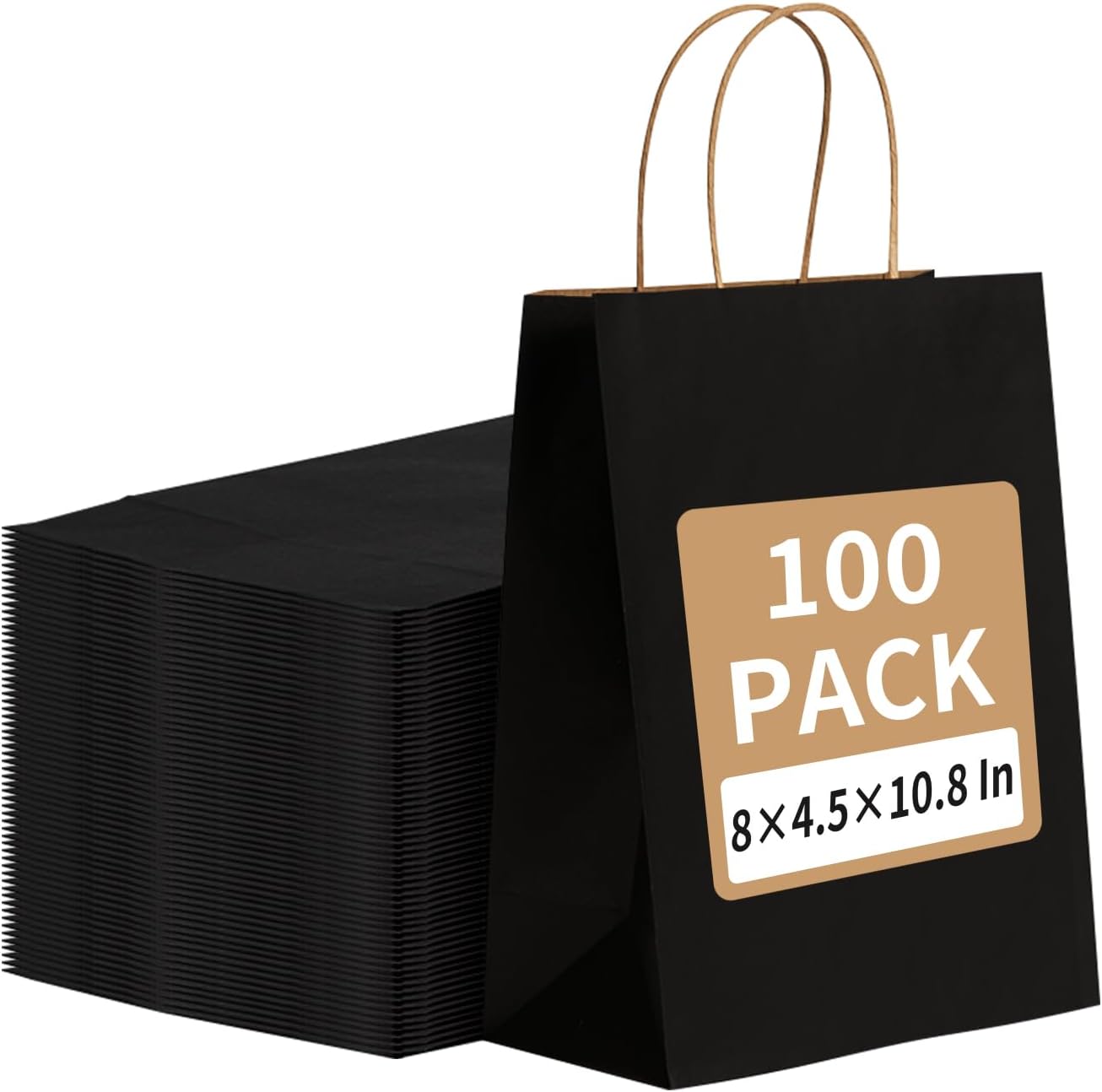 RACETOP 32 Pack Small Paper Gift Bags with Handles, 5.8"×3.2"×8.25" Kraft Paper Party Favor Bags Bulk for Kids Birthday, Baby Shower, Crafts, Wedding, Party Supplies (8 Colors)