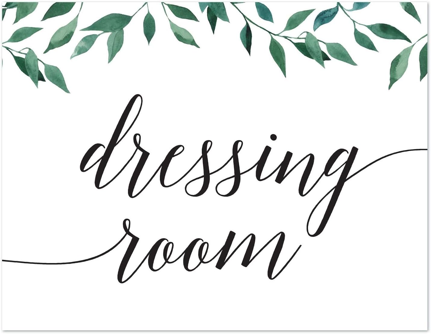 Andaz Press Wedding Party Signs, Natural Greenery Green Leaves, 8.5x11-inch, Bridal Shower Scavenger Hunt, 1-Pack - Colors D