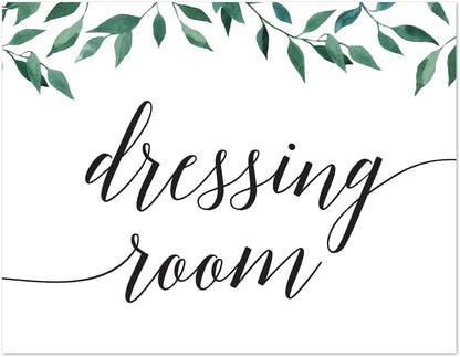 Andaz Press Wedding Party Signs, Natural Greenery Green Leaves, 8.5x11-inch, Bridal Shower Scavenger Hunt, 1-Pack - Colors D
