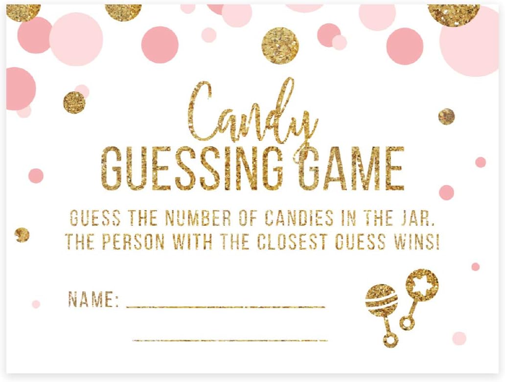 Andaz Press Blush Pink Gold Glitter Girl Baby Shower, Printable Table Tent Place Cards, 20-Pack, Seat Placement Cards Blank Place Cards For Table Settings Name Cards for Wedding, Graduation Food Cards - Colors A