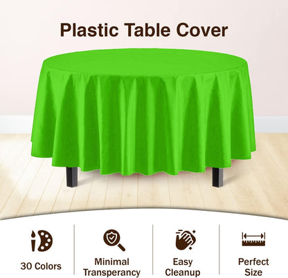Exquisite Party Solids 6-Pack Premium Plastic Tablecloth 54in. x 108in. Rectangle Plastic Table Cover - Navy