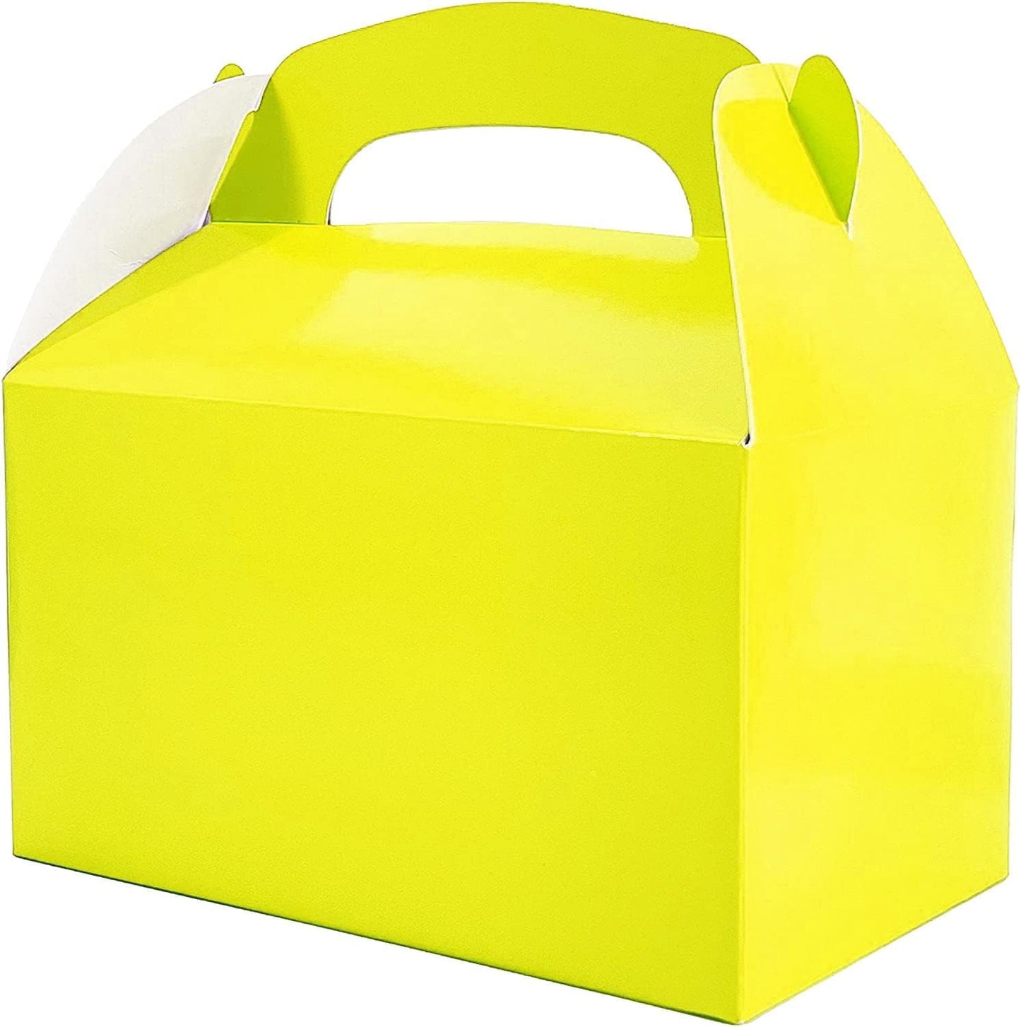 The Dreidel Company Gable Treat Boxes, Party Favors, 6.25" x 3.5" x 3.5" Inch Box, 25-Pack (Assorted)