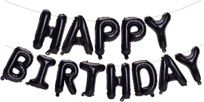 PIGETALE Happy Birthday Banner, 16 Inch Mylar Foil Letters Sign Bunting Happy Birthday Balloon Letters Balloons Reusable Ecofriendly Material for Girls Boys Kids Women Men (Hot Pink)