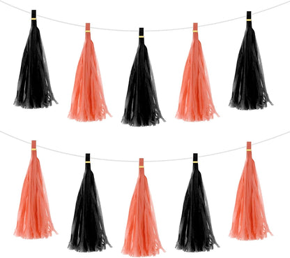 MECCANIXITY 20Pcs Light Blue Tassel Garland Banner with Rope Tissue Paper Tassels Party DIY Kits for Anniversary Wedding Birthday Party