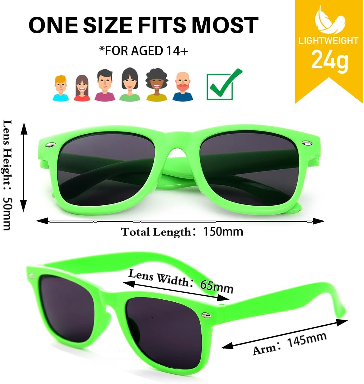 Party Sunglasses Bulk - Adult Retro Plastic Pack of 12 Vintage Sunglasses for Men Women - Party Favors
