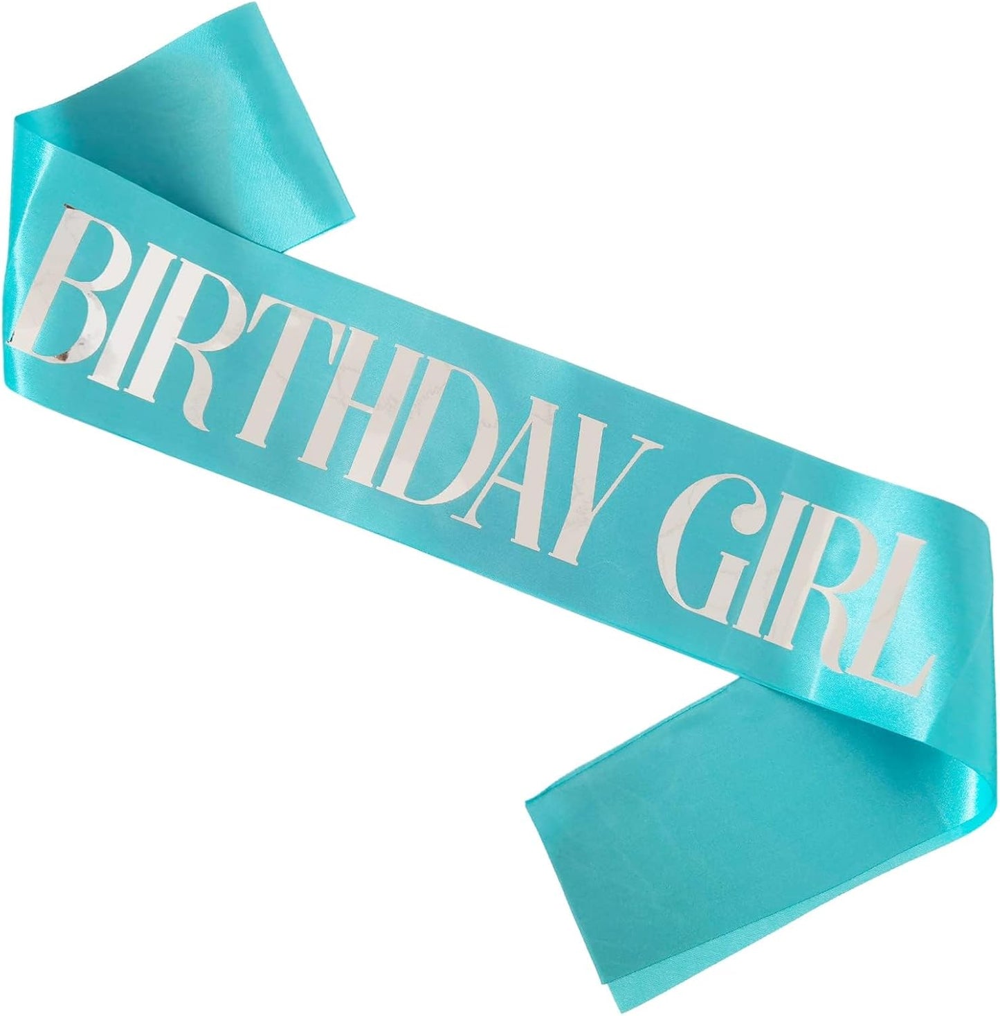 Birthday Girl Sash, Pink Foil White Birthday Sash for Girl Sweet 16th 18th 20th 21st 30th Fun Birthday Party Gifts Favors Decorations