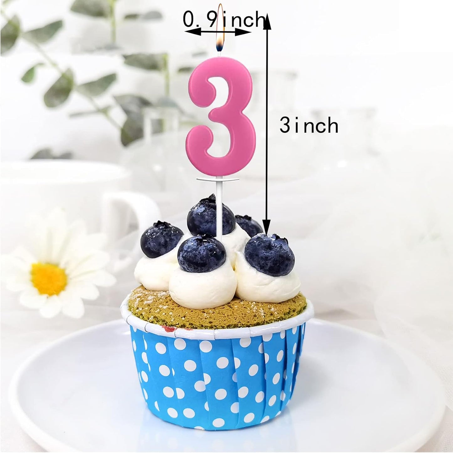 10 Count Number Candles, Birthday Cake Candles Colourful Candle, Number 0-9 Cake Topper Decoration Candles Number 0 1 2 3 4 5 6 7 8 9 For Birthday Wedding Anniversary Party Celebration
