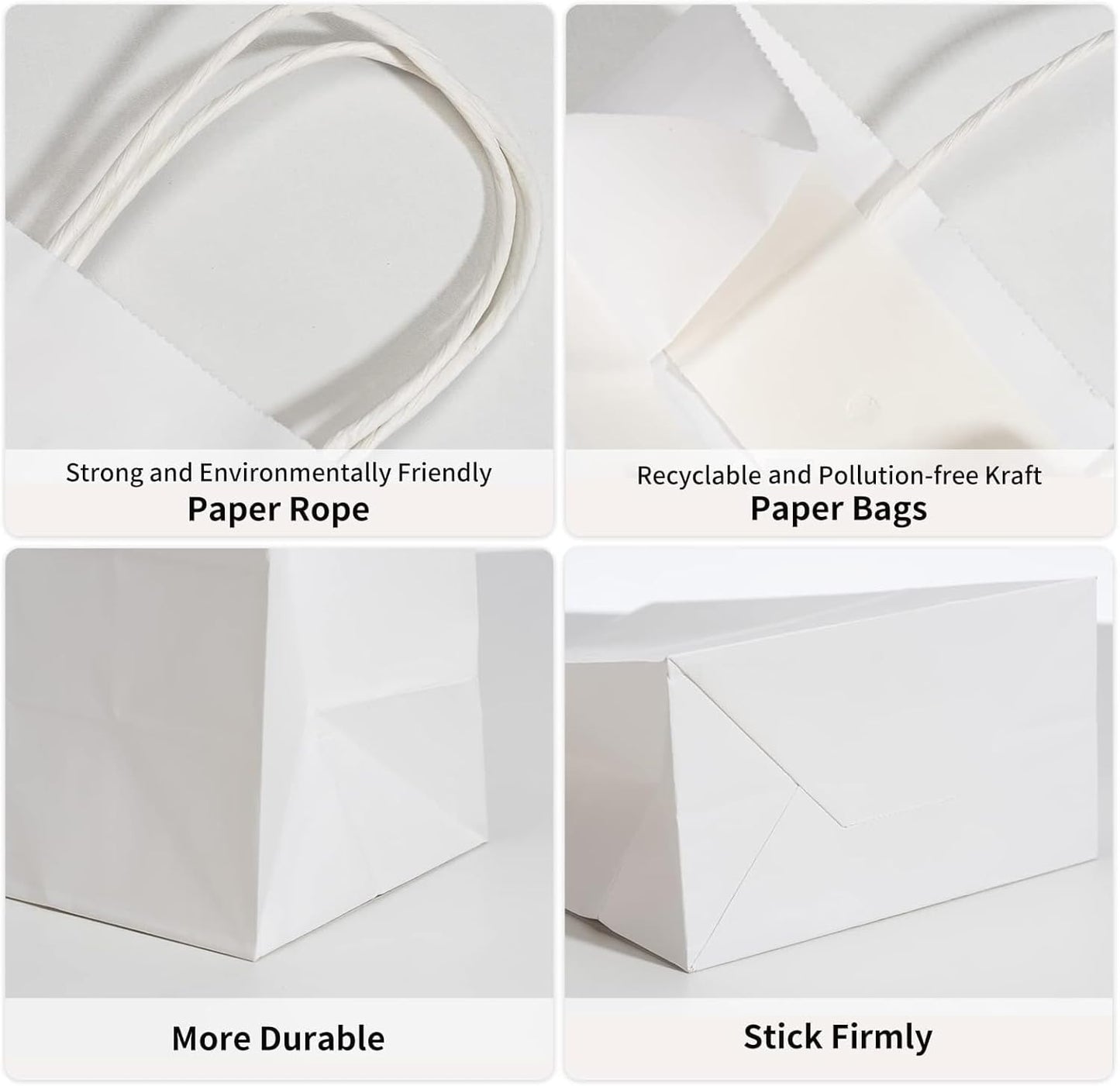 RACETOP 32 Pack Small Paper Gift Bags with Handles, 5.8"×3.2"×8.25" Kraft Paper Party Favor Bags Bulk for Kids Birthday, Baby Shower, Crafts, Wedding, Party Supplies (8 Colors)