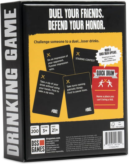 DSS Games Duel: A Drinking Game [Duel Your Friends & Complete Challenges | Funny Party Card Game for Adults | Great for Pregames, Parties, 21st Birthday Gifts, Bachelorettes, College and Big Groups]