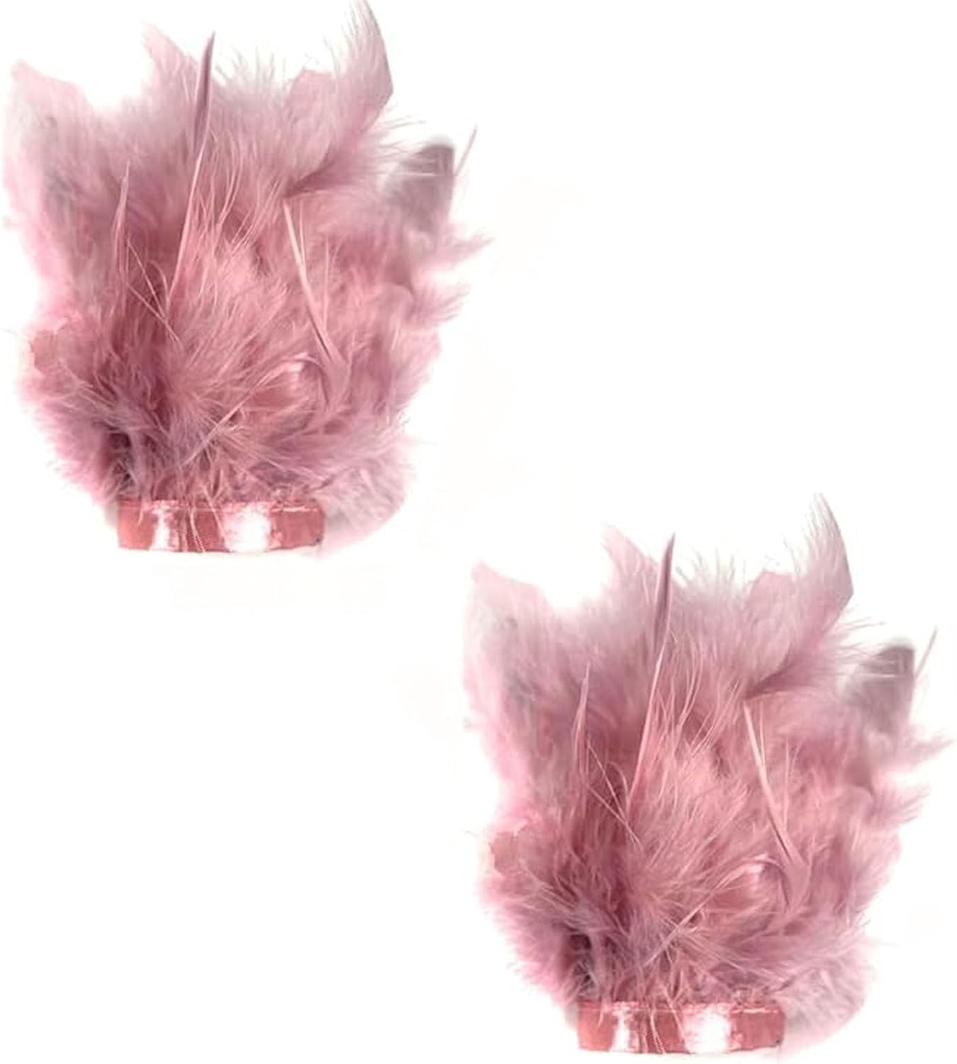 2-Pack Feather Slap Bracelet Cuffs - Feather Snap Ring, Cuff Wrist Decoration for Parties & Wrist Accessories, Women's Edition