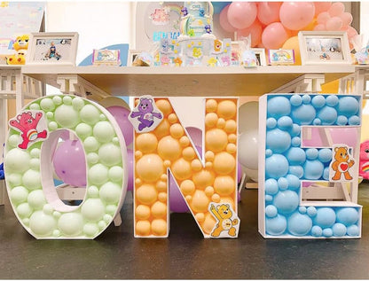 JW Passion - Premium Quality Made 3FT Tall Mosaic Balloon Frame Big Marquee Light Up Letters DIY Kit for Birthday Party Wedding Backdrop Decor Letter A Pre-Cut Foam Board